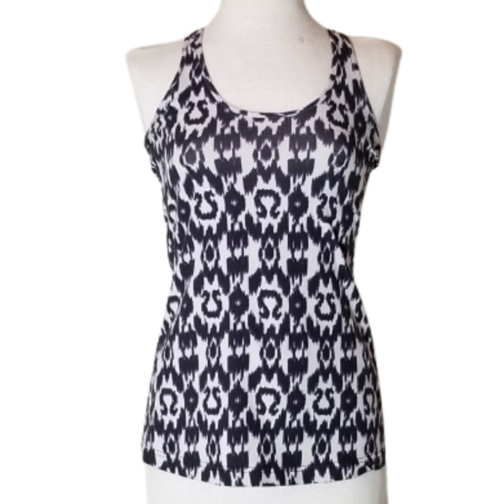 Lululemon Sports Top Cool Racerback Ikat Purple Black Size 6